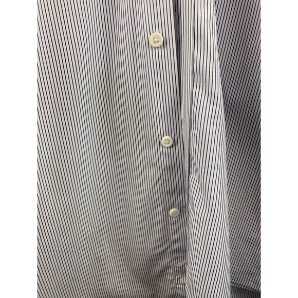 Mens J. Crew Slim Fit Blue & White Striped Dress Shirt Size M - Picture 5 of 9